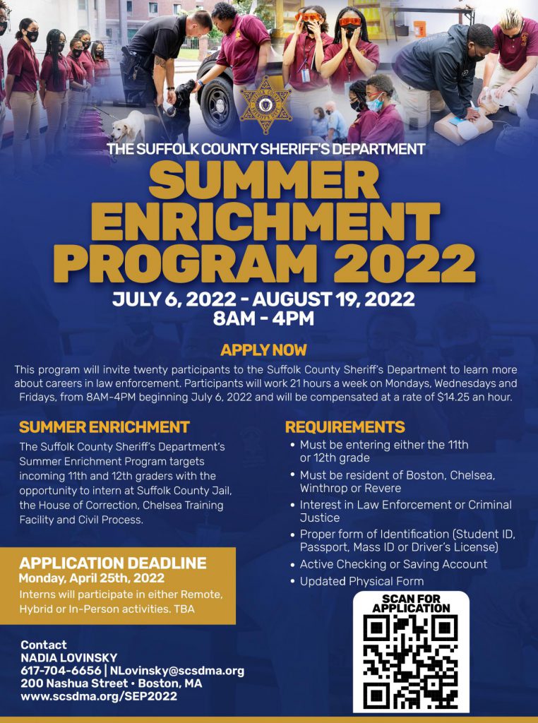 Summer Enrichment Program (SEP) 2023 Suffolk County Sheriff's Department